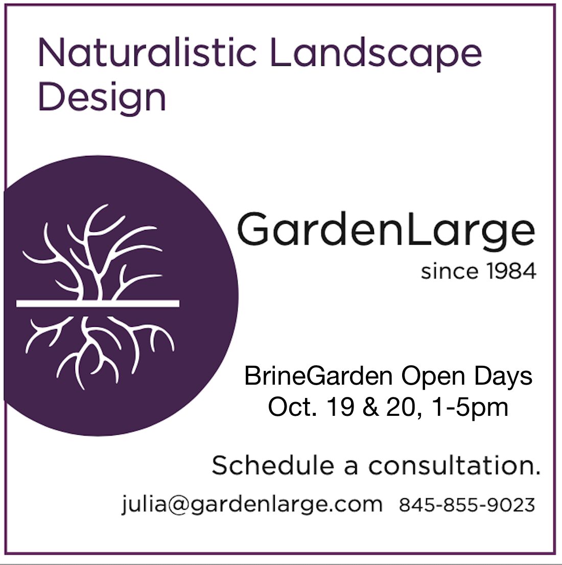 purple text naturalistic landscape, GardenLarge